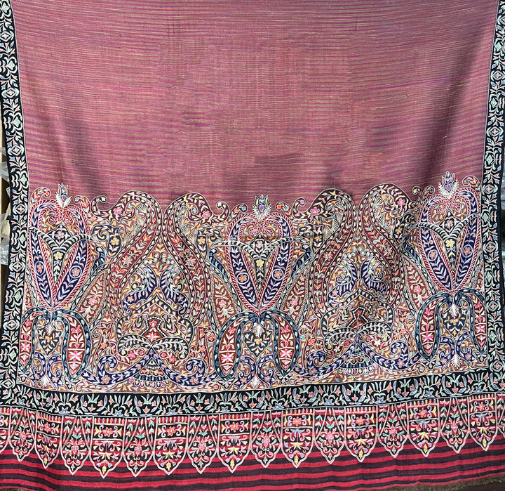 Pashtush Womens Pashmina Shawl, Handwoven, Hand Embroidered, Multicolour