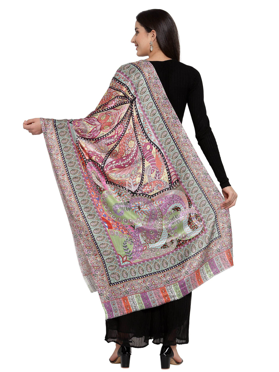 Pashtush India Womens Stoles and Scarves Scarf Pashtush Women'S Soft Bamboo Scarf, Stoles, Wraps (Soft Bamboo) - Paisley Garden