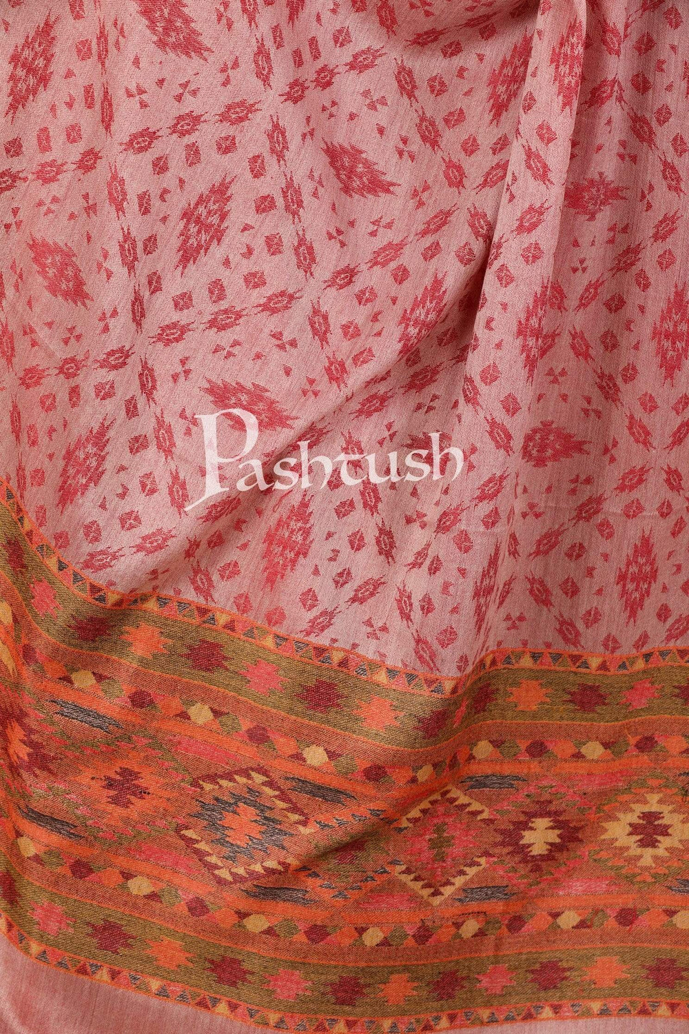 Pashtush India Shawl Pashtush Women's Soft Fine Wool  Shawl with Kaani Weave Palla