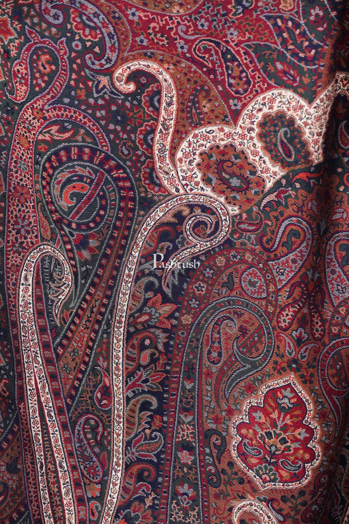 Pashtush Shawl Store Shawl Pashtush Womens Antique Heritage Design, Jamawar Shawl, Fine Wool