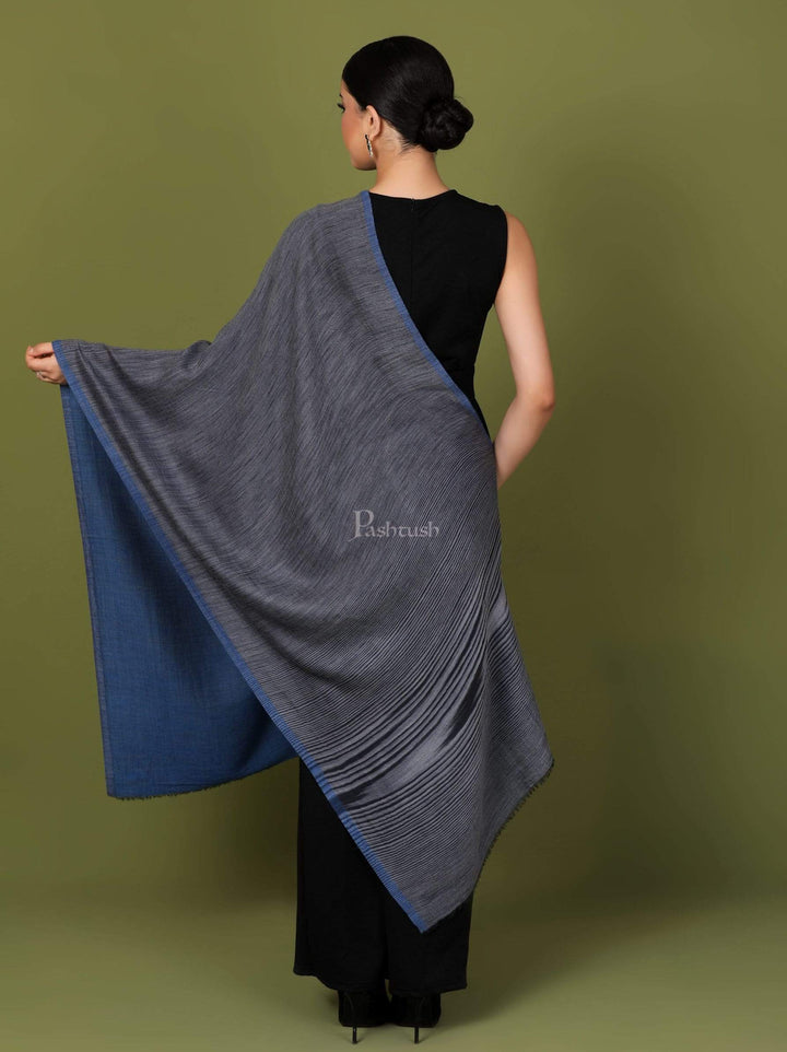 Pashtush Store Stole Pashtush Womens Cashmere Wool Scarf, Reversible Weave, Twin Coloured Scarf