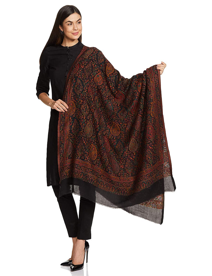 Pashtush India 100x200 Pashtush Womens Extra Fine Soft Kaani Weave Shawl, Multicoloured