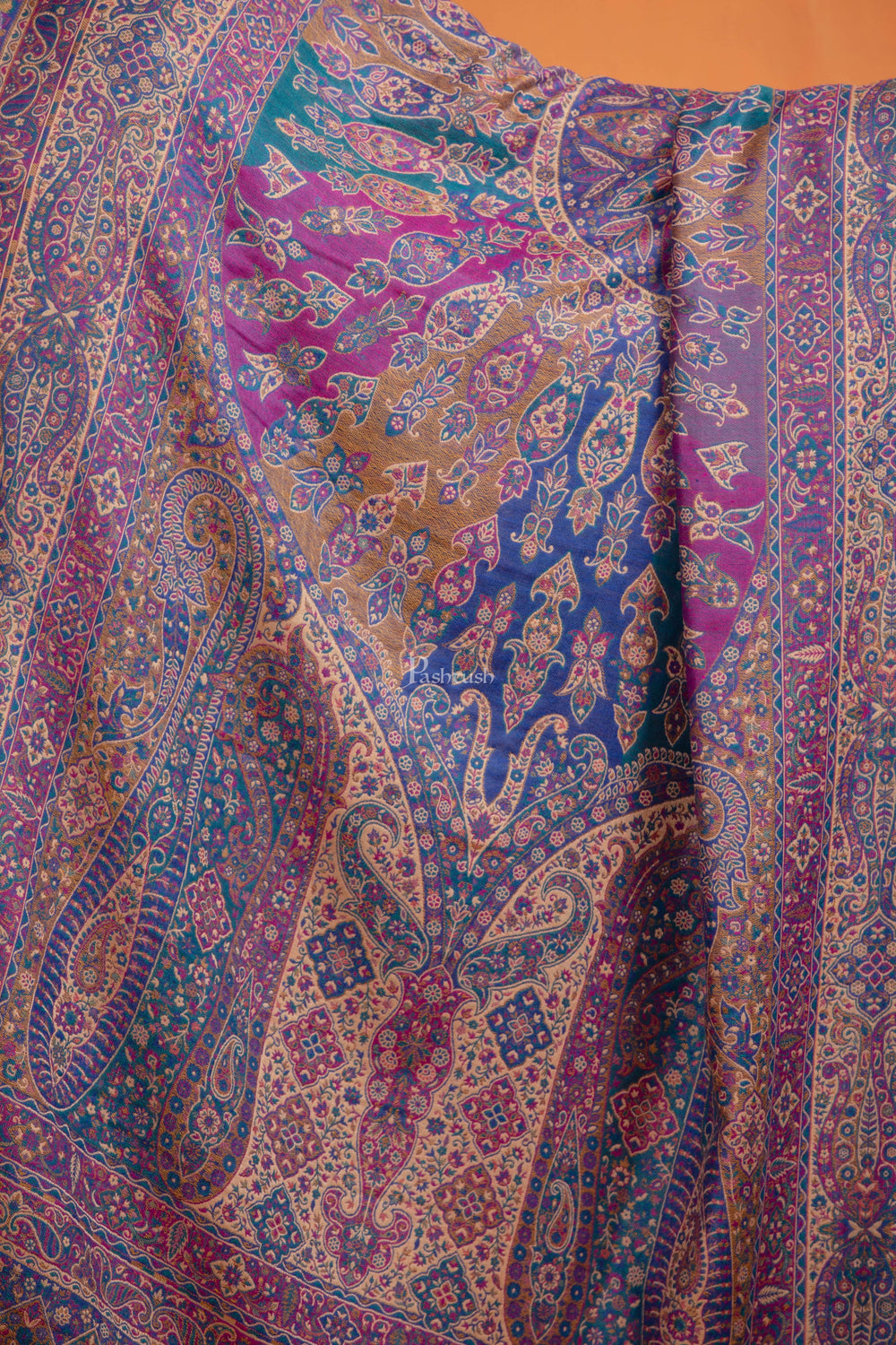 Pashtush India womens scarf and Stoles Pashtush Womens Faux Pashmina Shawl, Ethnic Weave Pasiley Design, Multicolour