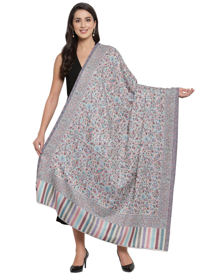 Pashtush India Womens Shawls Pashtush Womens Fine Wool Ethnic Weave Shawl, Soft And Warm