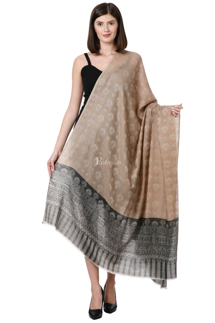 Pashtush India Womens Shawls Pashtush Womens Fine Wool Shawl, Auburn