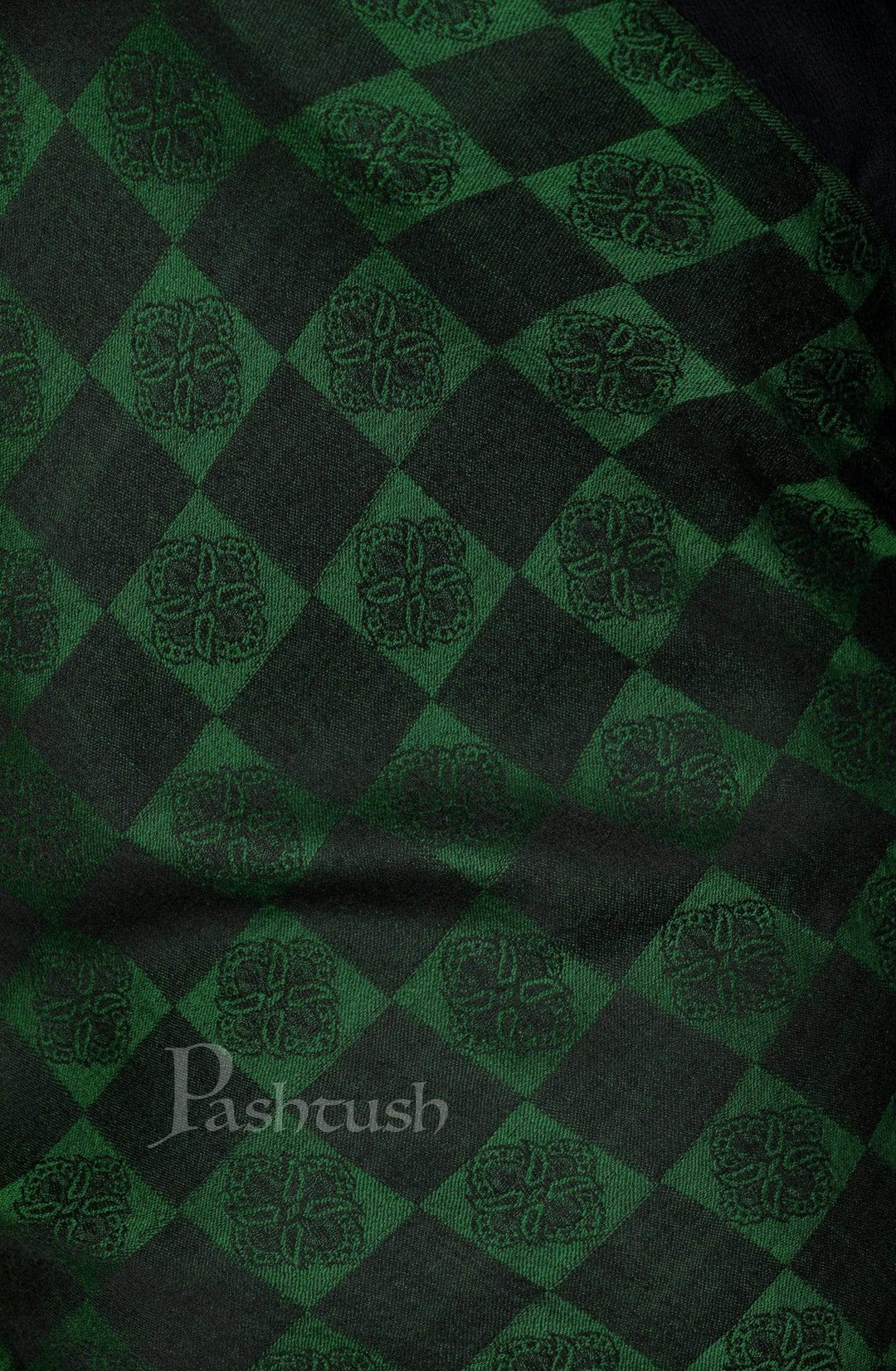 Pashtush India 70x200 Pashtush Womens Fine Wool, Soft and Warm, Checkered stole