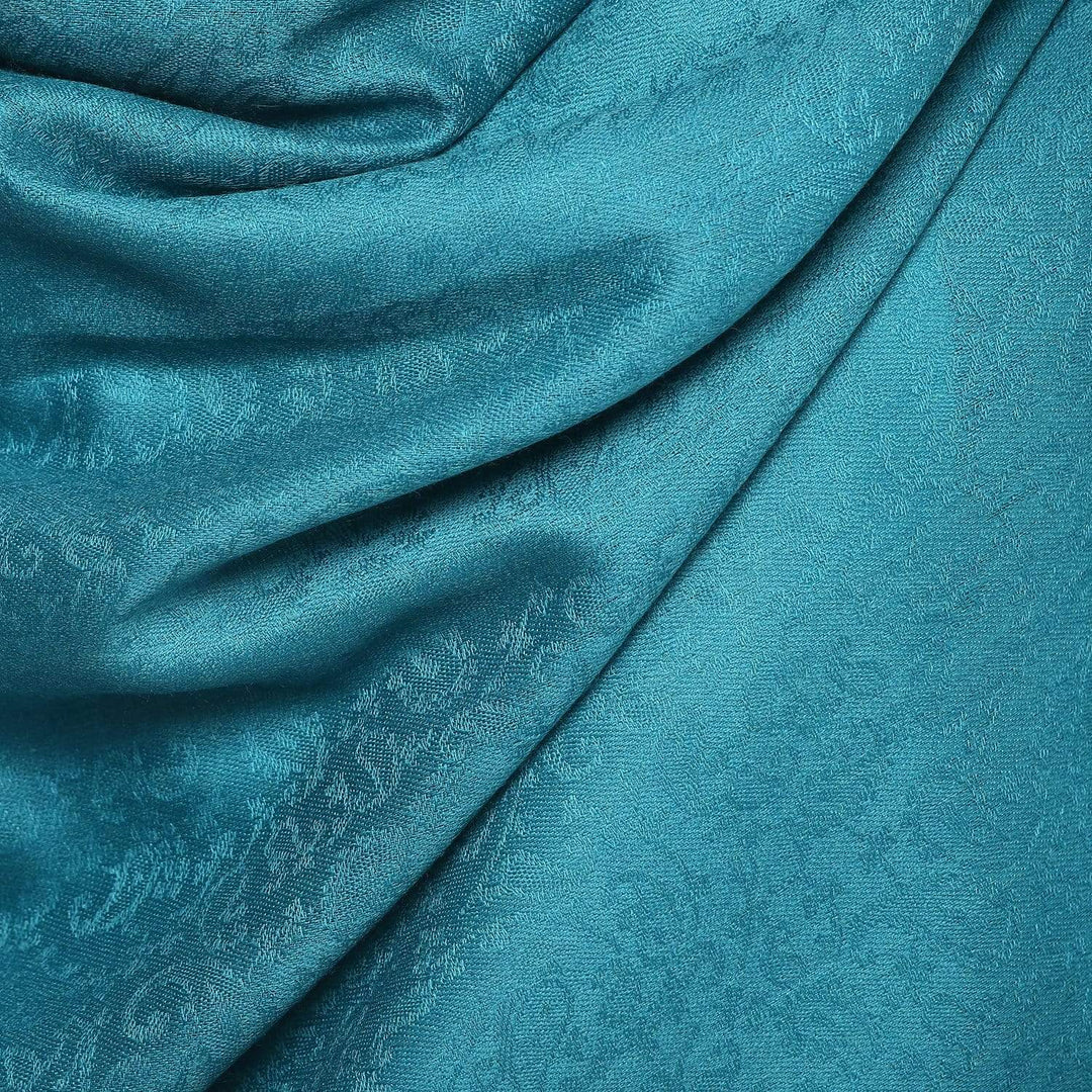 Pashtush Womens Paisley Weave Scarf, Soft And Warm, Luxury Wool - Arabic Blue