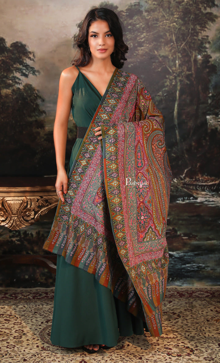 Pashtush India Womens Shawls Pashtush womens Pashmina shawl, Kalamkari design, Multicolour