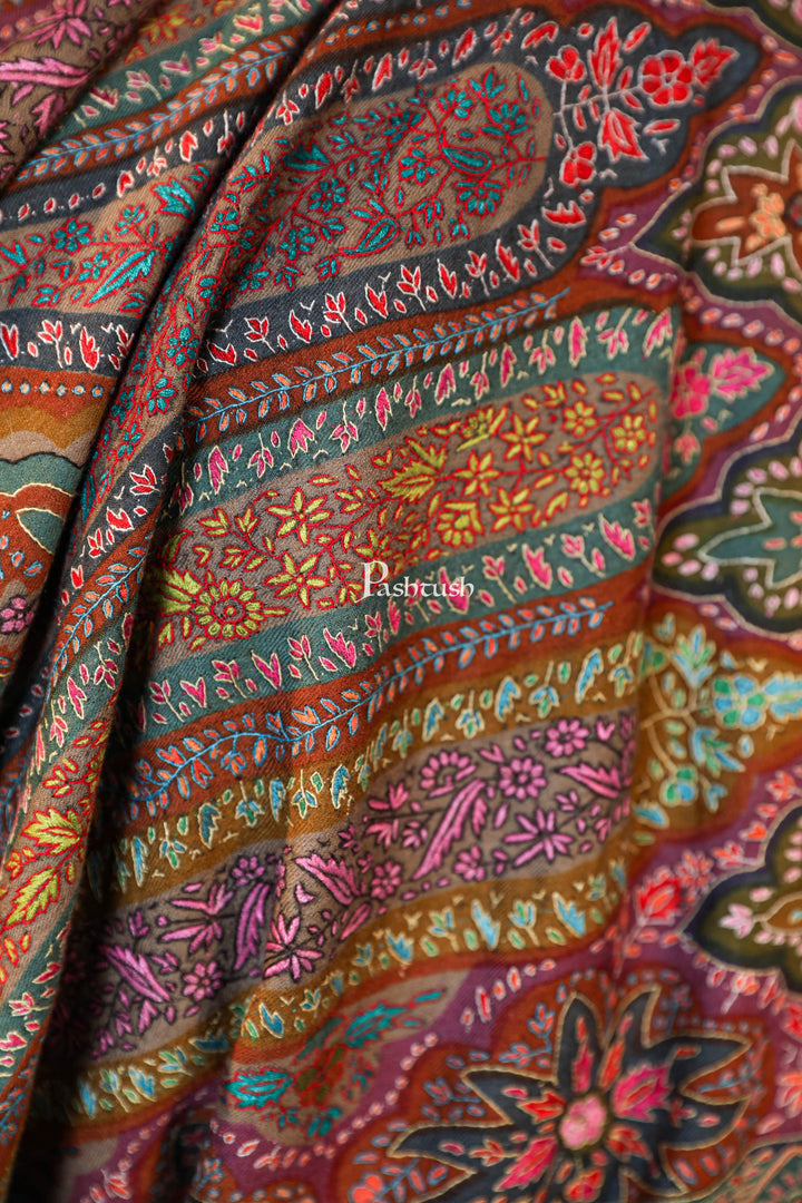 Pashtush India Womens Shawls Pashtush womens Pashmina shawl, Kalamkari design, Multicolour