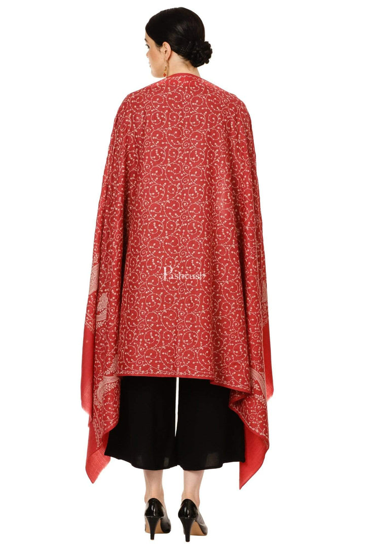 Pashtush Shawl Store Shawl Pashtush Womens Shawl with Tone on Tone Embroidery, Soft and Warm, Light Weight