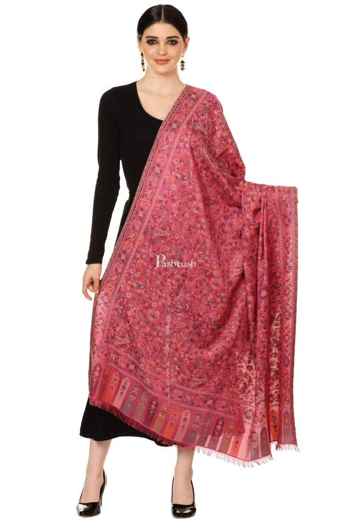 Pashtush Store Shawl Pashtush Womens Woven Kaani Shawl, Woollen, Faux Pashmina Shawl