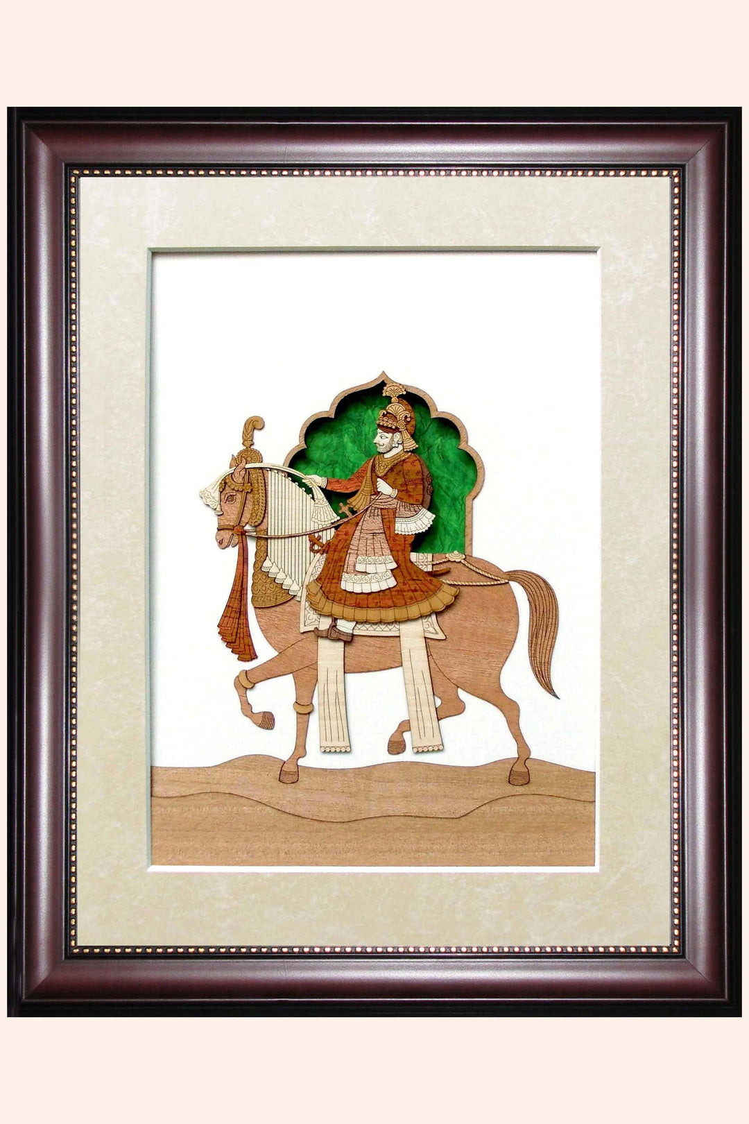 pashtush Artwork Pashtush Wooden Artwork, The Royal Ride, Intricately Crafted Using Natural Coloured Wood