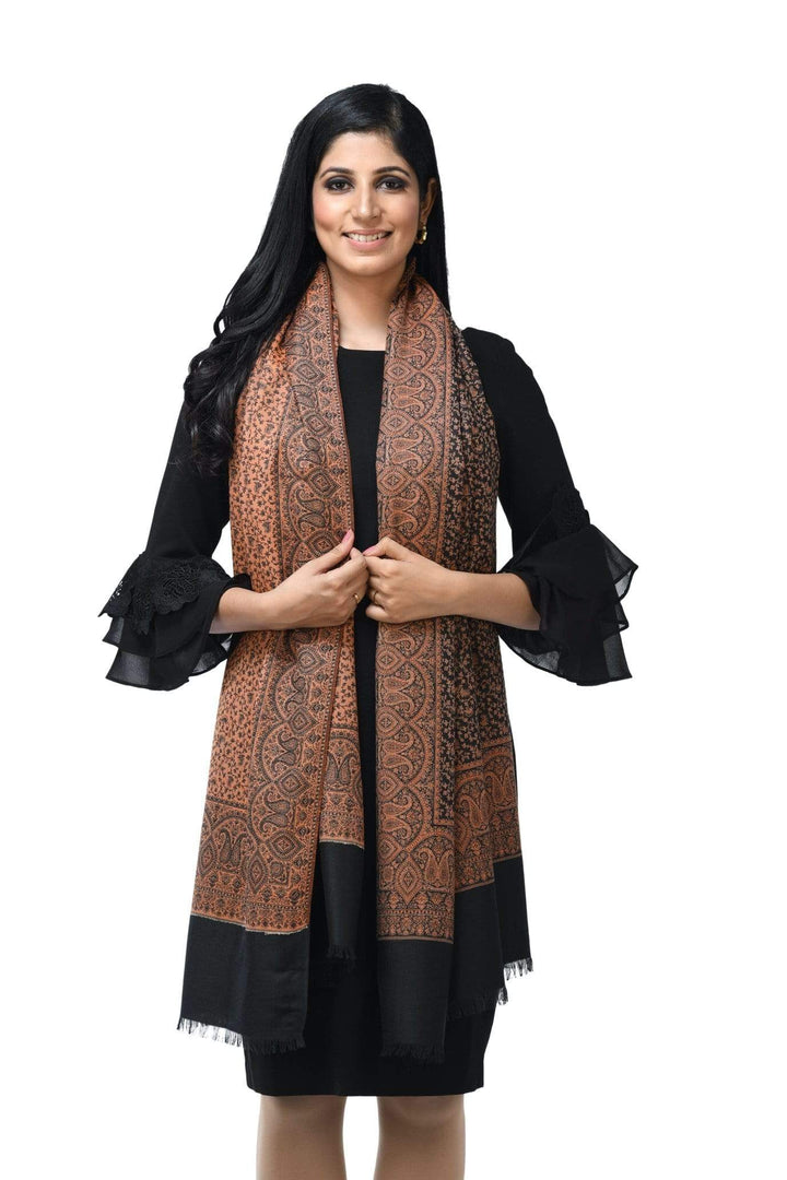 Pashwool 100x200 Pashwool Womens Faux Pashmina Shawl, Soft and Warm, Amber