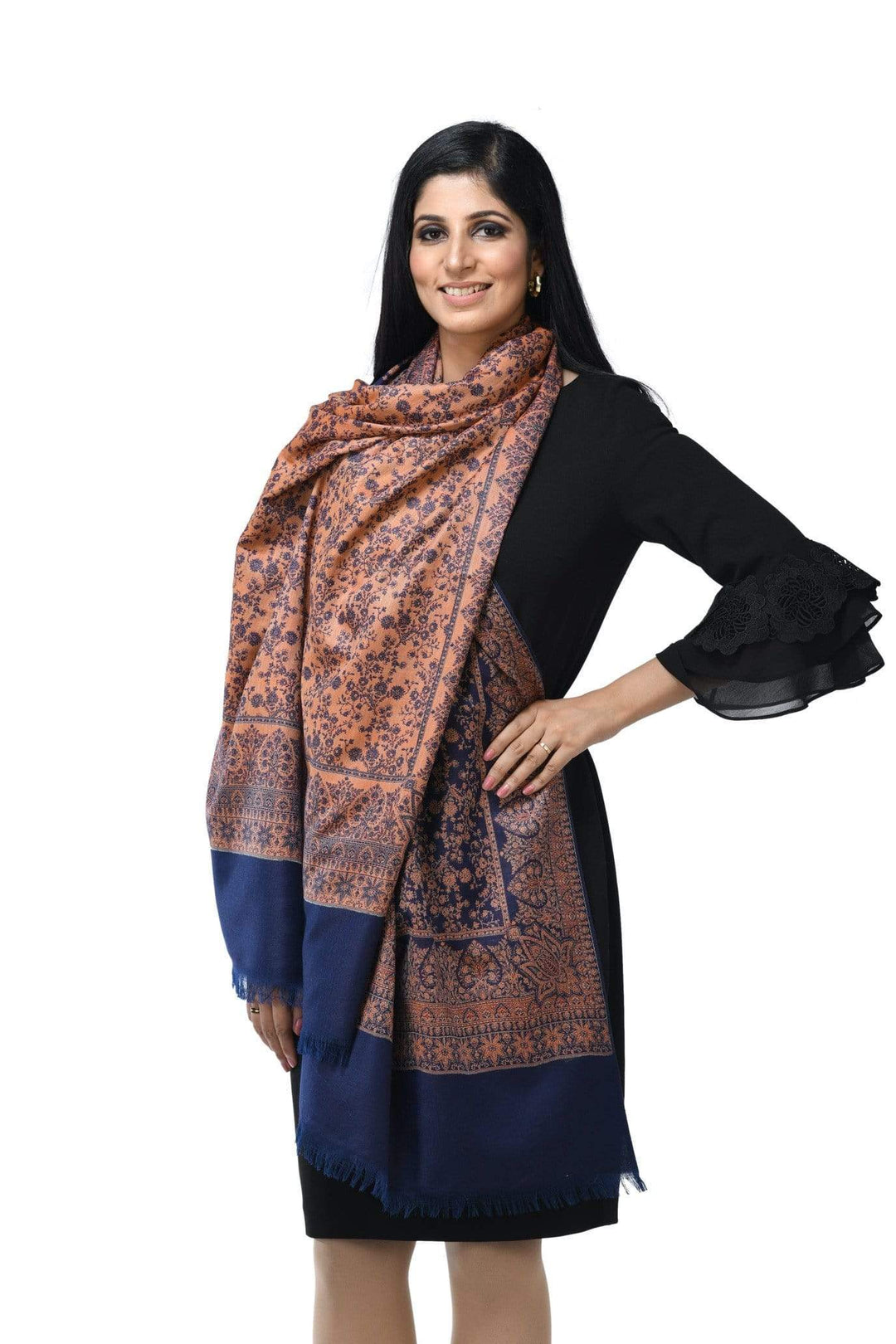 Pashwool 100x200 Pashwool Womens Faux Pashmina Shawl, Soft and Warm, Reversible