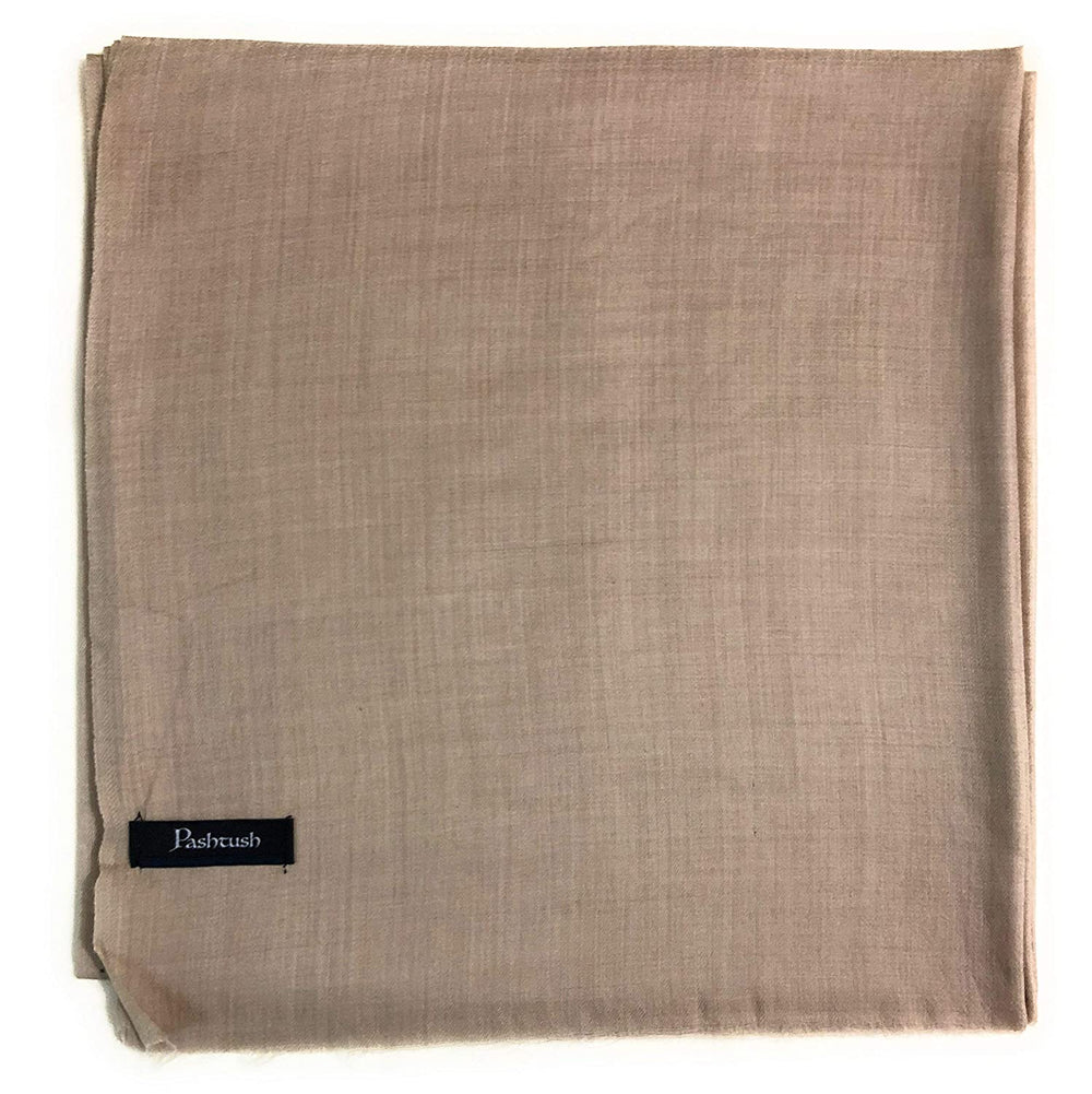 Pashtush Store Shawl Pashtush Mens Super Fine Ring Shawl, full size 54x108 inches - Dark Beige