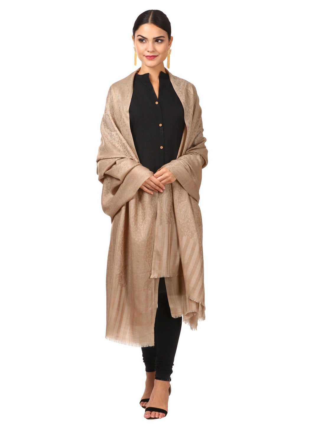 Pashtush Womens Extra Fine Wool Shawl, Jacquard, Soft, Warm And Ultra – Pashtush  Global