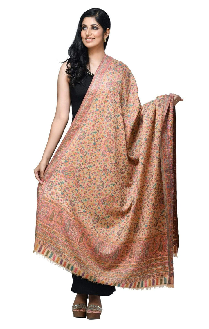 Pashwool 100x200 Pashwool Womens Kaani Design Shawl, Light Weight, Soft and Warm