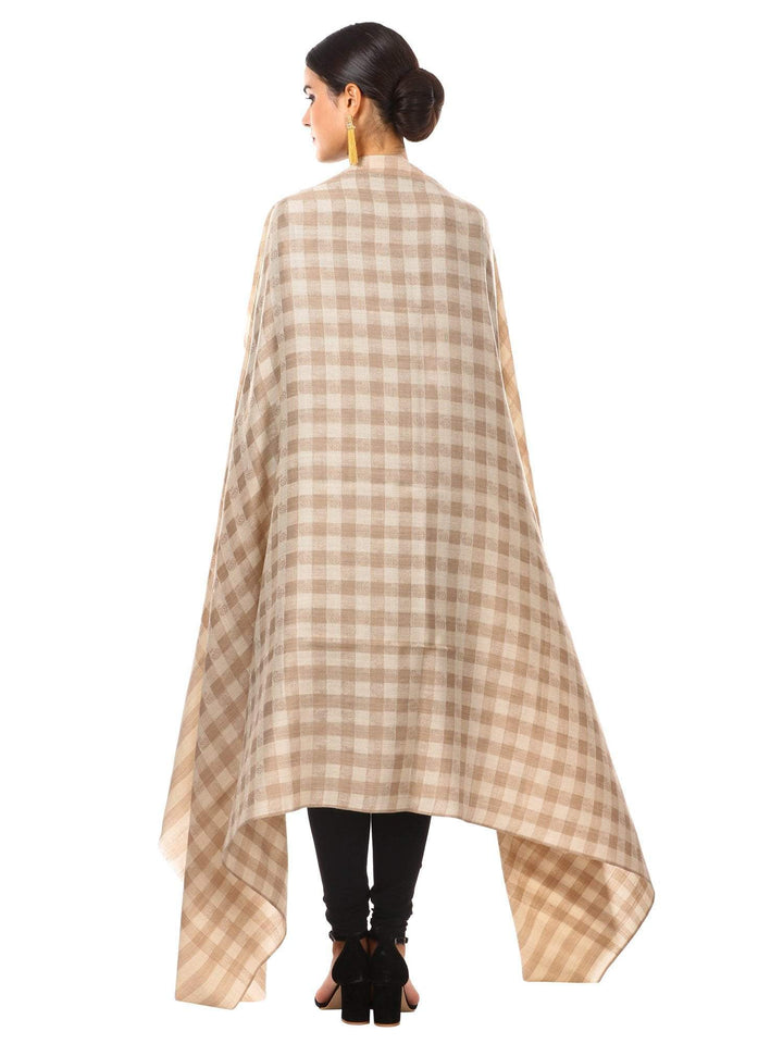 Pashtush Shawl Store Shawl Womens Extra Fine Wool Blend Pashmina Shawl,Checkered, Soft and Warm